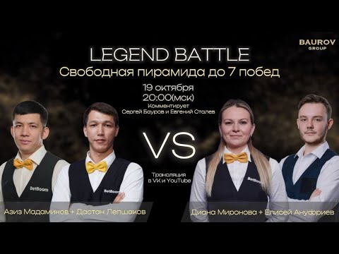 LEGEND BATTLE. Диана Миронова + Елисей Ануфриев / Дастан Лепшаков + Азиз Мадаминов