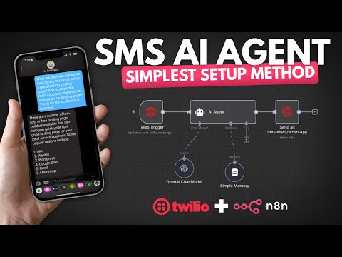 How to build an SMS agent in n8n in 9 minutes (Quickest + easiest method)