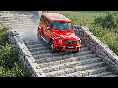 Cars vs Stairs on Badly Road #1 - BeamNG.drive Fails & Crashes 2025!