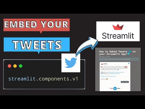 How to Embed Tweets within Streamlit Web Application| Python |Twitter oEMbed API