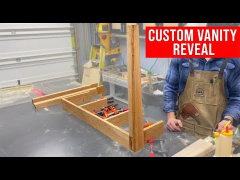 Surprising her with a CUSTOM Wood SLAB Makeup Vanity