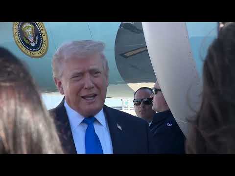President Trump Gaggles with Press Upon Departure in Palm Beach, FL, Mar. 23, 2026