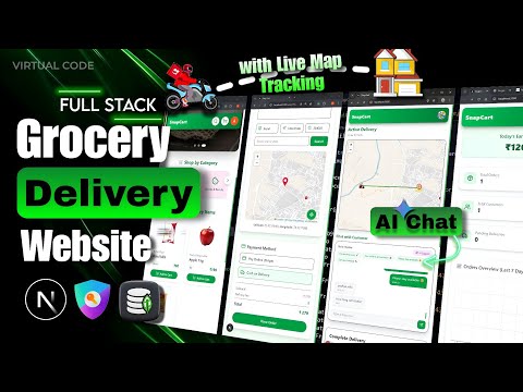 ⚡ Build a Full Stack Grocery Delivery Website Using Next.js  ( With Map Live Tracking, AI Chat ) 🔥