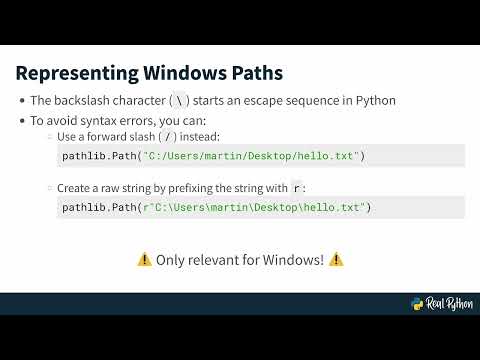 Introduction to File Paths and Python's pathlib: Python Basics