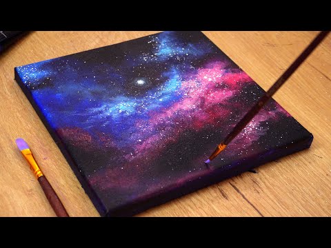 How to Draw Galaxy | Acrylic Painting Techniques | Easy Painting Step by Step for Beginners