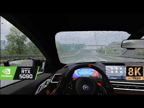 [8K] Assetto Corsa gameplay - Real Rain Drive in Japan - Reallife Ambience Sound - BMW M4