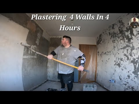 Plastering 4 Walls In 4 Hours