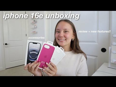 IPHONE 16E UNBOXING + REVIEW 📱🤍