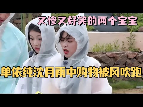 【MultiSub】单依纯沈月雨中购物被风吹跑？两个宝宝真的又惨又好笑！#综艺 #娱乐 #五十公里桃花坞s4 #沈月 #王子奇 #王星越 #单依纯