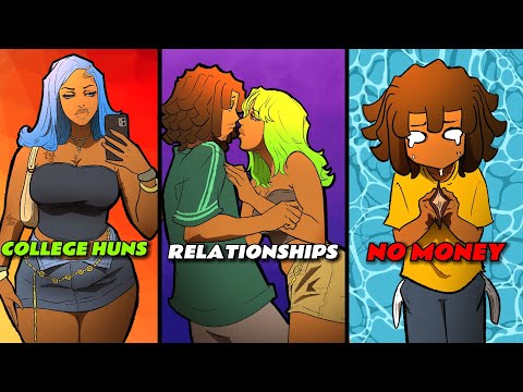 Types of college freshman year struggles (animated)