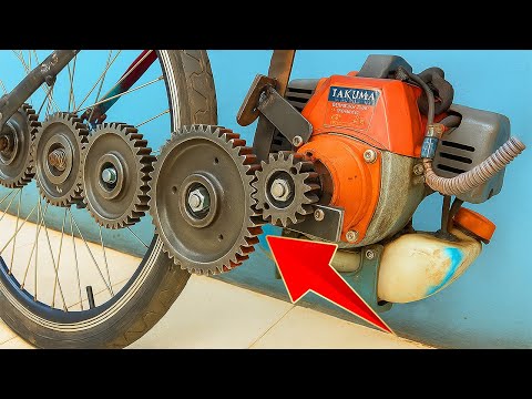 Turn Your Old Bike Into A Motorbike WITHOUT A CHAIN! Chainless Gear Bike Idea