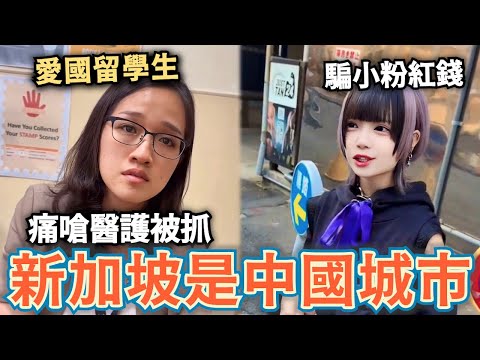 中國小仙女大鬧新加坡!嗆只是中國的縣城而已⋯日本妹子:愛國錢好賺⋯只要喊中國厲害就好
