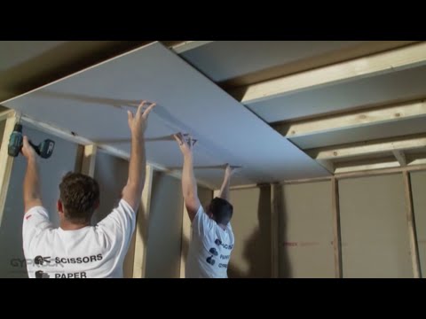 How to Install Plasterboard Part 3: Ceilings and Walls