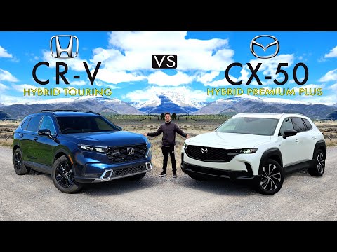 38 MPG BATTLE! -- 2025 Mazda CX-50 Hybrid vs. 2025 Honda CR-V Hybrid: Comparison