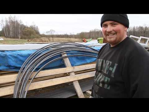 Теплица 21*3,5 своими руками, постройка балагана.