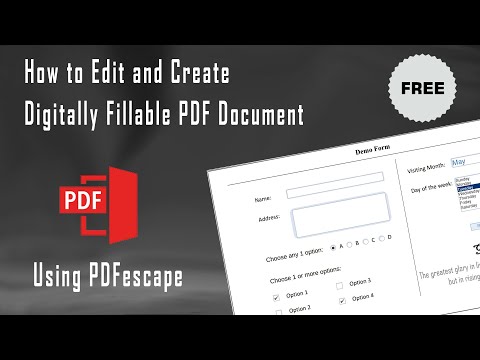 How to Edit and Create Digitally Fillable PDF Document | PDFescape