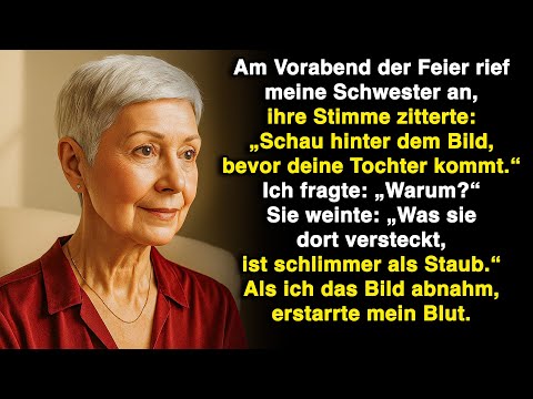 Bevor deine Tochter zurückkommt, schau dir an, was hinter dem Bild ist, sagte meine Schwester.