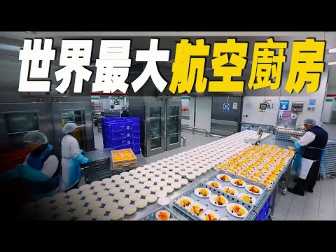 走進世界最大的飛機餐廚房，如何每天製作170000份餐點？經濟艙與頭等艙餐點有哪些不同 #大脑洞记事