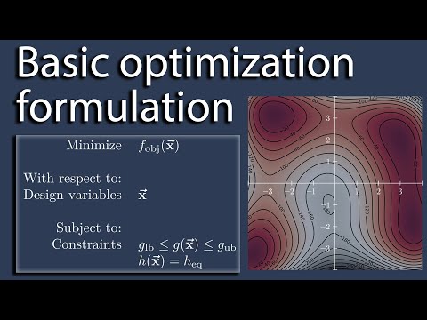Basic optimization problem formulation