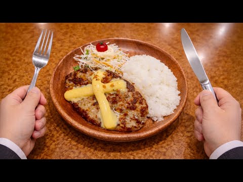 The Lunch of Japanese Salaryman | $10 Lunch at Bikkuri Donkey | Hamburger steak