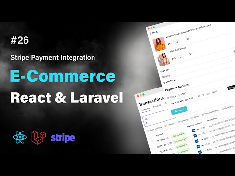 React & Laravel E-Commerce Project #26 | Stripe Payment Integration | PHP Tech Life Hindi