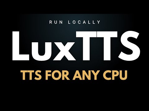 LuxTTS: Text-to-Speech Model for Any CPU - Lightweight Zipvoice