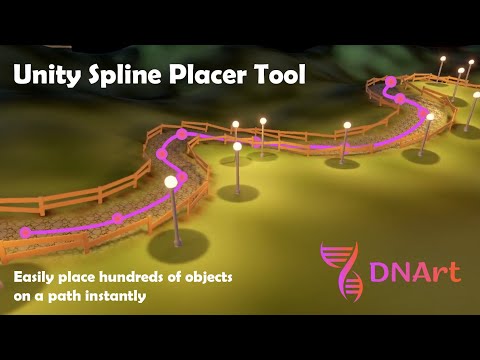 Unity Spline Placer Tool (Place 100s of object on a path INSTANTLY)