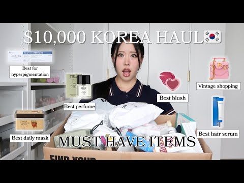 $10,000 Korea haul! Listing all MUST-BUYS in Korea 🇰🇷 (ft. Olive young, Hemeko, pharmacy, perfume)