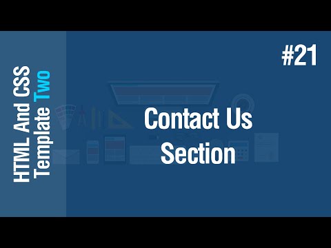 [Arabic] HTML & CSS Template Two 2021 - #21 - Contact Us Section
