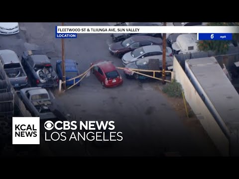 Wild high-speed chase sees stolen car suspect slam through gate, run into person's home