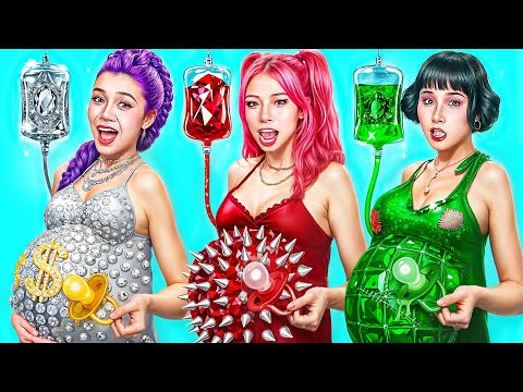 Kpop Demon Hunters Pregnancy Challenge! Emerald vs Ruby vs Diamond Huntrix In Hospital