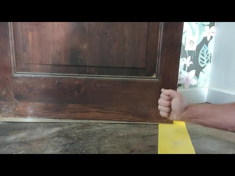 Great Tip... Trim door bottom without removing it