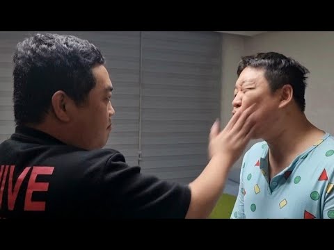 You're throwing a tantrum, thinking you're going to get hit.