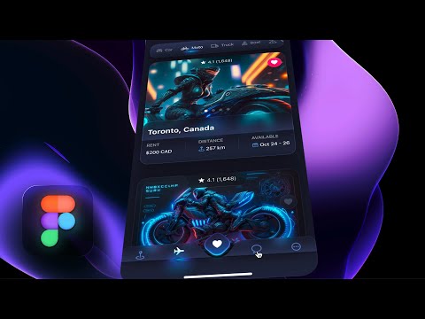 Futuristic Tab Bar Animation in Figma