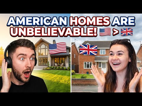 Brits React to American vs British Homes