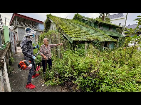 Grandma was shocked when she told us the secret about the haunted house | clean the overgrown grass