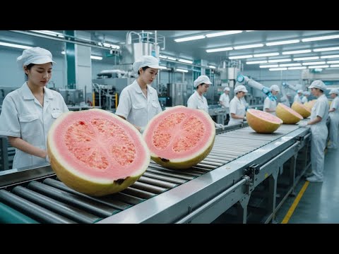 How It's Made: From Fresh Guavas to Pink Guava Nectar (Full Process)