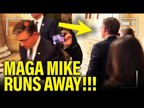 MAGA Mike RUNS FROM PRESS as Trump DESTROYS GOP