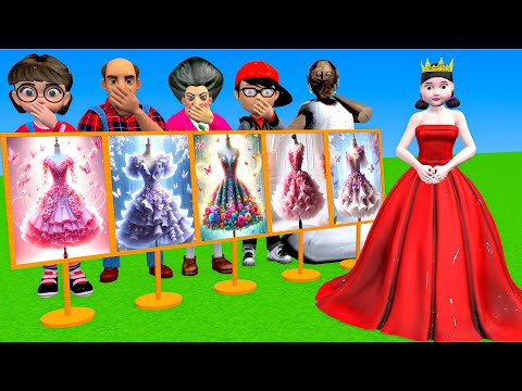 Scary Teacher 3D vs Squid Game Choose Beautiful Princess Dress vs Dressing Room 5 Times Challenger