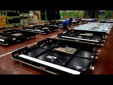 Mass Production Process of Making Comfortable Elevators in Korea Automatic Factory.