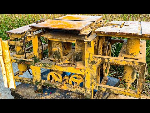 Boy Genius Restores 4 In 1 Woodworking Machine // Vintage Woodworking Machine Restoration Project