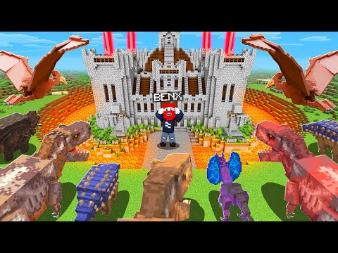 BENX BASE gegen DINOSAURIER ARMEE! Minecraft