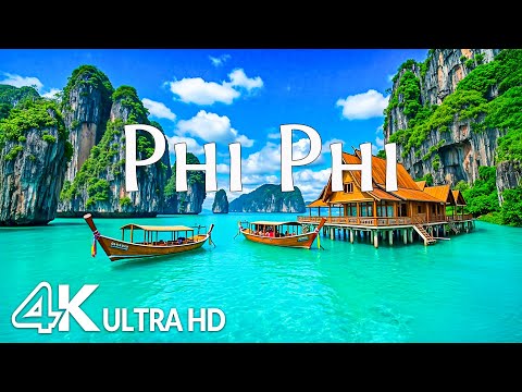 Phi Phi Islands 4K - Crystal Clear Waters & Thailand’s Tropical Paradise with Relaxing Music