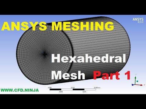✅ ANSYS MESHING - Hexahedral Mesh - Pipe - Part 1/2