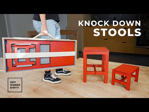 Flat Pack Stools cut on the CNC