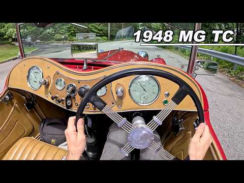 1948 MG TC - Driving The Deadly Tin Can Your Grandfather Raced (POV Binaural Audio)