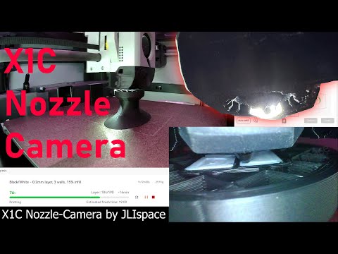 Bambu Lab X1C Nozzle Camera by JLIspace (multi color full test print 100% speed)