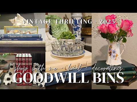 GOODWILL BINS THRIFTING 2025 - Thrift with Me: Unique Vintage Home Décor Finds!