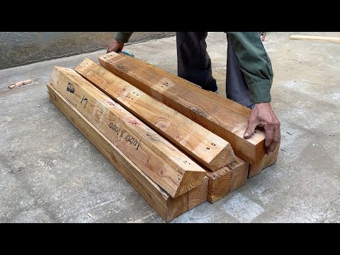 Woodworking Idea That Will Amaze You From Recycled Wood // A Dining Table With A Very Sturdy Design