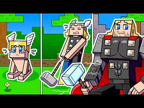 I Survived 100 DAYS as THOR in HARDCORE Minecraft!